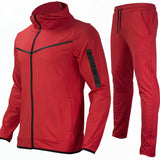 Men Tracksuits 2 Piece Set Black Sports Suit Jogging Men New Brand Designer Style Tech Sweatpants Black Techwear Polyester