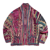 Trendy Elegant Wornout Men's Knitted Cardigan Jacket Vintage Stylish Heavy Loose Sweaters Coat Luxury Original Clothes