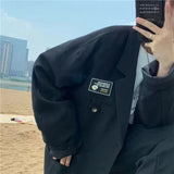 Men's Streetwear Suit Jackets Casual Fashion Single Western-style Clothes Blazers Khaki/black Color Coats Plus Size S-3XL