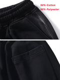 Spring Autumn Black Cotton Sweatpants Men Fashion Streetwear Wide Leg Joggers Loose Casual Straight Track Pants Plus Size 8XL