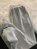 Spring Autumn New Waffle Pants Men's Hong Kong Style Trend Streetwear  Loose Drawstring Foot Sports Casual Trousers
