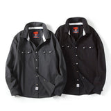 Casual Plaid Shirt for Men Flannel Long Shirt Sleeved Autumn Clothes Tops Shirt Chest Outwea Pocket Design Pocket Design