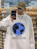 Long-sleeved T-shirt Men Spring Autumn Chic Trendy Streetwear Men Punk Letter Print Shirt Vibe American O-neck Tops