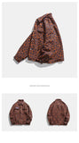 Men's Fashion Print Work Jacket Spring and Autumn Couple Hip-hop Street Lapel Casual Jacket Ins Top Korean Clothes Streetwear