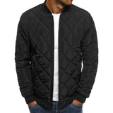 Solid Jackets for Men Autumn and Winter Men's Color Loose Men Jacket Argyle Blue Male Winter Coat with Casual Slim Warm