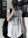American Street Sleeveless Vest Men's Summer Trend Brand Loose Outer Wear Dark Fitness Sports Hip-hop Vest Punk T-shirt