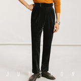 High Quality Corduroy Trousers Pant For Men High Waist Office Dress Trouser Italian Busines Pant Pantalon Para Hombres 3 Colours