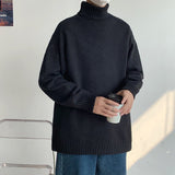 Winter Turtleneck Sweater Men Warm Fashion Casual Knit Pullover Men Korean Loose Long Sleeve Sweater Mens Jumper Clothes M-2XL