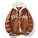 High Quality Varsity Baseball Uniform Jacket Men's Autumn New Trendy Brand All-match Student Hooded Jacket Plus Size Coats Women
