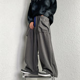 High Street Corduroy Oversized Men's Harem Pants Fashion Design Loose Straight Casual Trousers Drawstring Hip Hop Pants