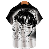 Summer Style Personality 3D Printed Dread Man Pattern Men's Handsome Short Sleeve Hawaiian Fashion Designer Casual New Custom Sh