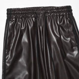 New Men's Spring Autumn Loose Straight Casual Mopping Sense Wide-leg Sports Pants High Street Style Leather Pants