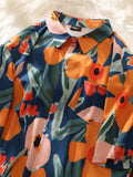 Hawaiian Casual Flower Shirt Men's Short-sleeved Summer Trend Loose Shirt Oversize Couple High Street Button-up Blouse