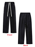 Spring Autumn Black Cotton Sweatpants Men Fashion Streetwear Wide Leg Joggers Loose Casual Straight Track Pants Plus Size 8XL