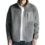 Lamb wool coat men's cotton coat autumn and winter with cashmere and thick cotton clothing men's clothing catch cashmere lamb wo