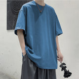 Foesce 100% Cotton Five Half Sleeve Men's Women Summer T-shirt Loose Short-sleeved Casual Basic Shirt O Neck Solid Color Oversize