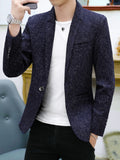 Foesce New Fashion Casual Men Blazer Cotton Slim Korea Style Suit Blazer Masculino Male Suits Jacket Blazers Men Clothing Plus Size 4XL