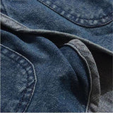 Japan Style Amekaji V-Neck Single Breasted Men Denim Jacket Spring Mens Vintage Jean Jacket