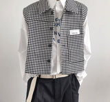 Vests Men Autumn New Arrival Retro Pockets Cropped Handsome Design Sleeveless Outwear BF All-match Students Clothing Minimalist