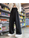 Men Korean Fahions Wide Leg Pants Mens Black Loose Casual Harem Pants Japanese Streetwear Joggers Sweatpants 5XL