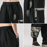 Streetwear casual joggers men spring harajuku harem men's joggers pants cotton patchwork sweatpants male