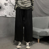 Harajuku Gray Jogging Sweatpants Men's Hip Hop Streetwear Wide Leg Sports Pants Korean Fashion Oversize Trousers Baggy