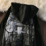 Autumn  Winter New y2k clothes American Dark Fashion Print Street Retro Loose Versatile Couple Early Autumn Top Hooded Sweater