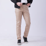 Men Leather Pants Skinny Fit Elastic Fashion PU Leather Trousers Wet Look Stretch Faux Leather Motorcycle Pants Thin Streetwear