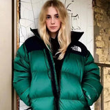 Winter jacket men's parka thickened warm jacket men's stand collar jacket solid color parka women's fashion new style