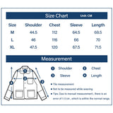 Vintage Indigo Tang Suit Jacket Men Autumn Winter New Multi-pocket Long Sleeve Jacket Cotton Chinese Traditional Cardigan Coat
