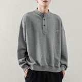 Fall Winter Korean Fashion Casual O Neck Solid Fleece Pullover Tops Men's Clothing Loose Streetwear Hoodie Sweatshirts Sudaderas