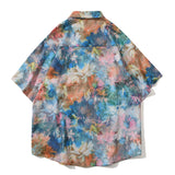 Fashion Leisure Blooming Flowers Short Sleeve Blouse Tops Men Summer Hot Selling Angel Print T-Shirt For Men Women