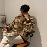 Winter Thicken Hoodie Men Warm Fashion Casual Plush Sweatshirt Men Korean Loose Thick Plaid Pullover Hoodie Mens Hoody M-2XL