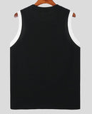 Fashion Men Tank Tops Patchwork O-neck Sleeveless Fitness Streetwear Casual Vests Summer Leisure Men Clothing 5XL 7