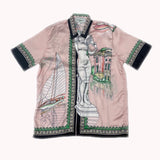 Sicilian Print Summer Fairy Tale Dream Short Sleeve Shirt S-XL