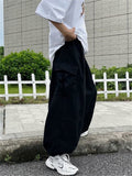 Harajuku Vintage Wide leg jeans Pants Men Casual Joggers Harem Pants White Cargo Pants Skateboard Trousers Streetwear