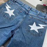 Y2K clothing Jeans mans New Vintage Harajuku Printed pattern jeans Streetwear Retro Trousers Low Waisted women baggy Pants
