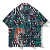 Fashion Leisure T-Shirt Tiger Leopard Print Short Sleeve Shirt Blouse Tops Men Summer Hot Selling Shirt for Men Women