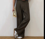 Foesce Men's Wear Autumn New Casual Pants Men's Fashion All-match Straight Loose Wide Leg Pants Vintage Loose