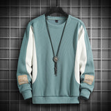 Foesce Solid Color Black White Patchwork Sweatshirt Men'S Hoodies Spring Autumn Hoody Casual Streetwear Clothes