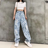 Harajuku ipped Hole Jeans Denim Pant Woman Man Straight Patchwork Baggy boyfriend y2k Punk Kpop Harajuku Streetwear Hip Hop