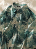 Hawaiian Casual Flower Shirt Men's Short-sleeved Summer Trend Loose Shirt Oversize Couple High Street Button-up Blouse