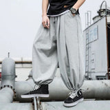 Harajuku Gray Jogging Sweatpants Men's Hip Hop Streetwear Wide Leg Sports Pants Korean Fashion Oversize Trousers Baggy