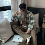 Winter Thicken Hoodie Men Warm Fashion Casual Plush Sweatshirt Men Korean Loose Thick Plaid Pullover Hoodie Mens Hoody M-2XL