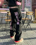 Foesce Pants Women Summer Ladies Y2k Full Skulls Drawstring Fashion Popular Preppy Korean Style Length Trousers Loose High Waist Casual