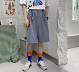 Foesce Shorts Men Casual Designer Gentle Streetwaer Teens Student Retro Japanese Stylish Trousers Summer Preppy Cool Hip Hop Pure Color