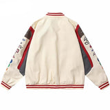 Mens Racing Jacket Letter Embroidery Loose Racer Jacket Winter Streetwear Fashion Casual Varsity Jacket Unisex Baseball Jacket
