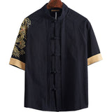 Men's Oversized T Shirt 5xl 6xl Linen Male Big Large O-neck T Shirt Chinese Style Fat Guy Plus Size Casual Short-sleeve T-shirt