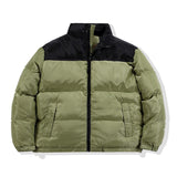 Winter jacket men's parka thickened warm jacket men's stand collar jacket solid color parka women's fashion new style