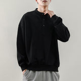 Fall Winter Korean Fashion Casual O Neck Solid Fleece Pullover Tops Men's Clothing Loose Streetwear Hoodie Sweatshirts Sudaderas